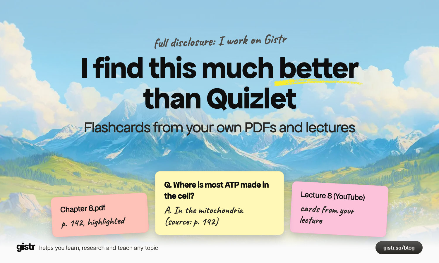 I find this much better than Quizlet